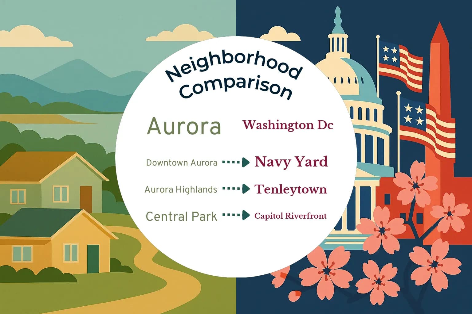 Aurora vs Washington DC Neighborhood Comparison
