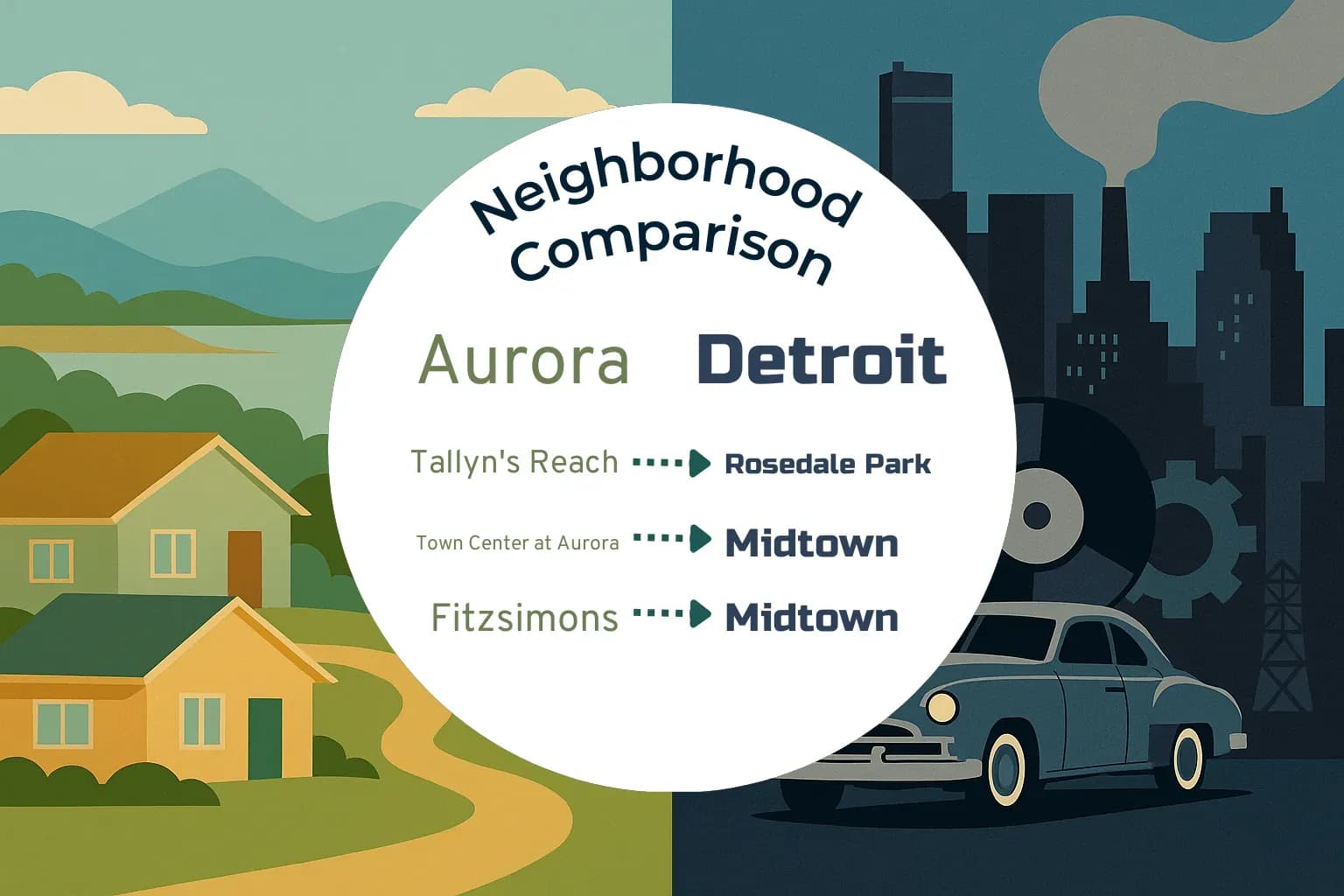 Aurora vs Detroit Neighborhood Comparison