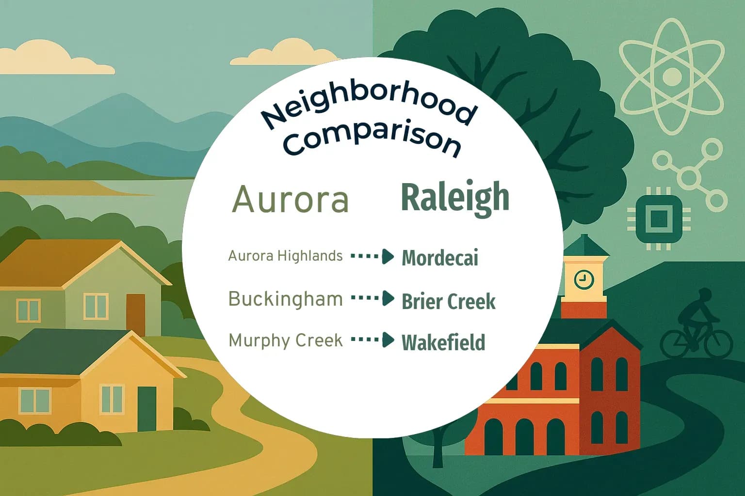 Aurora vs Raleigh Neighborhood Comparison