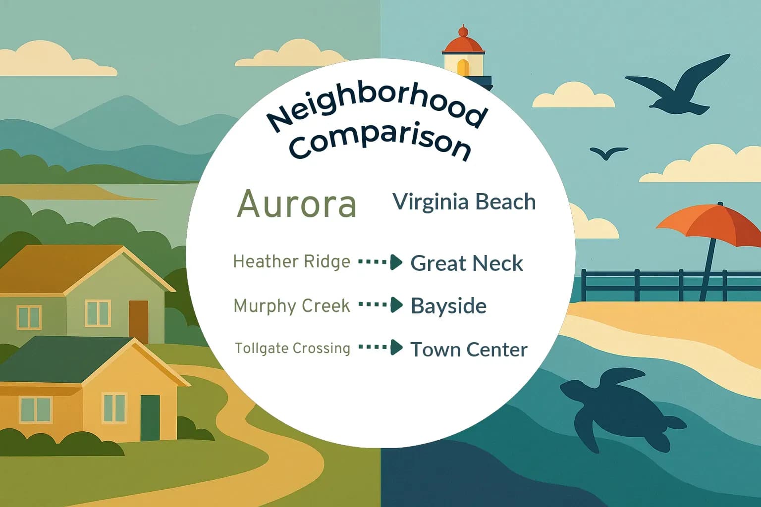 Aurora vs Virginia Beach Neighborhood Comparison