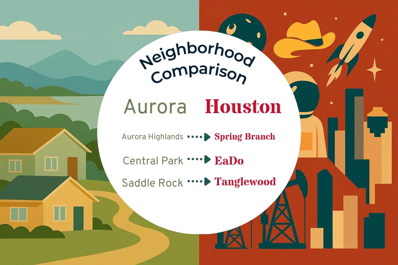 Aurora vs Houston Neighborhood Comparison