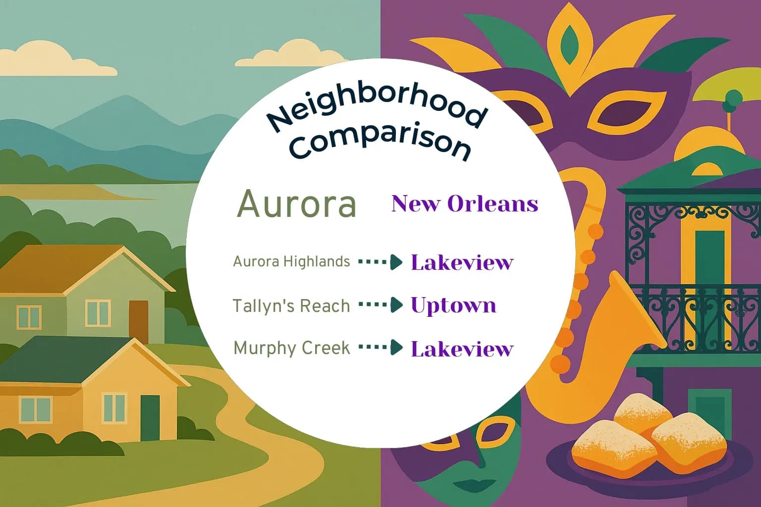 Aurora vs New Orleans Neighborhood Comparison