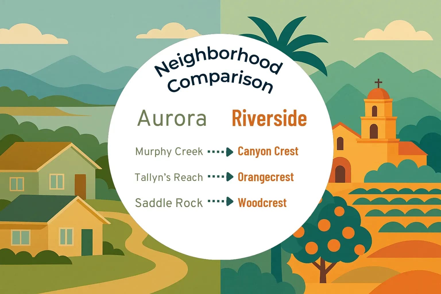 Aurora vs Riverside Neighborhood Comparison