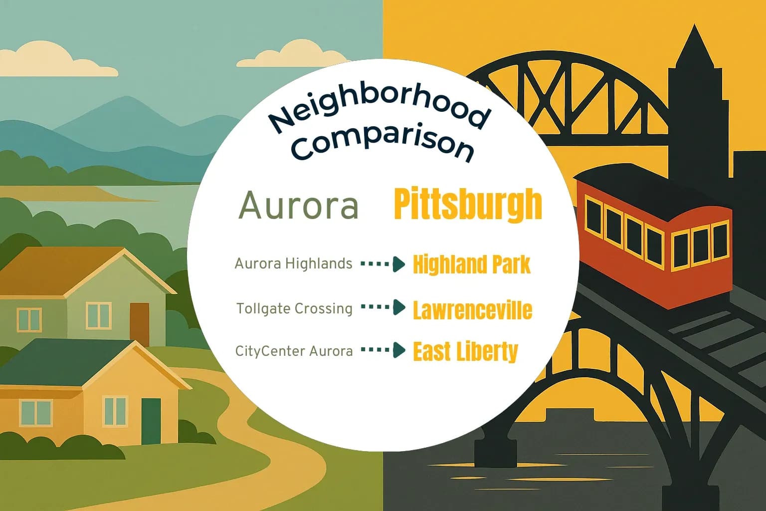 Aurora vs Pittsburgh Neighborhood Comparison