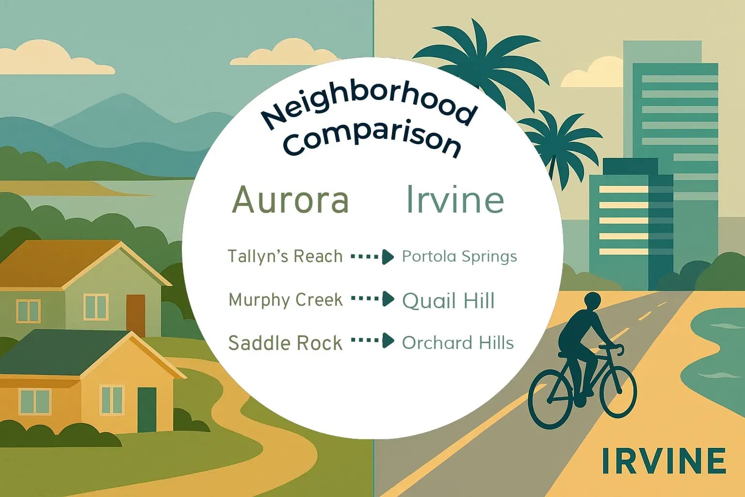 Aurora vs Irvine Neighborhood Comparison
