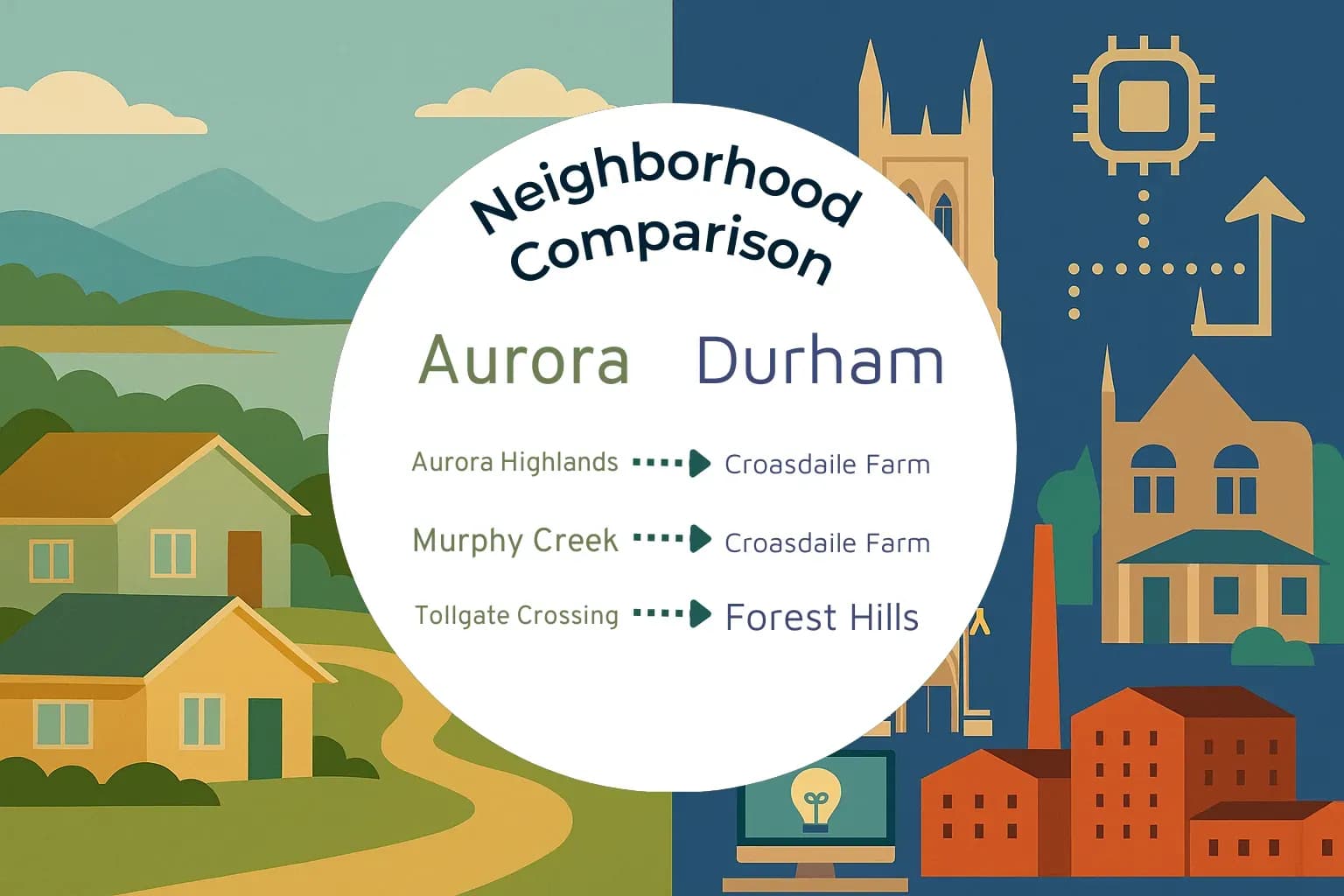 Aurora vs Durham Neighborhood Comparison