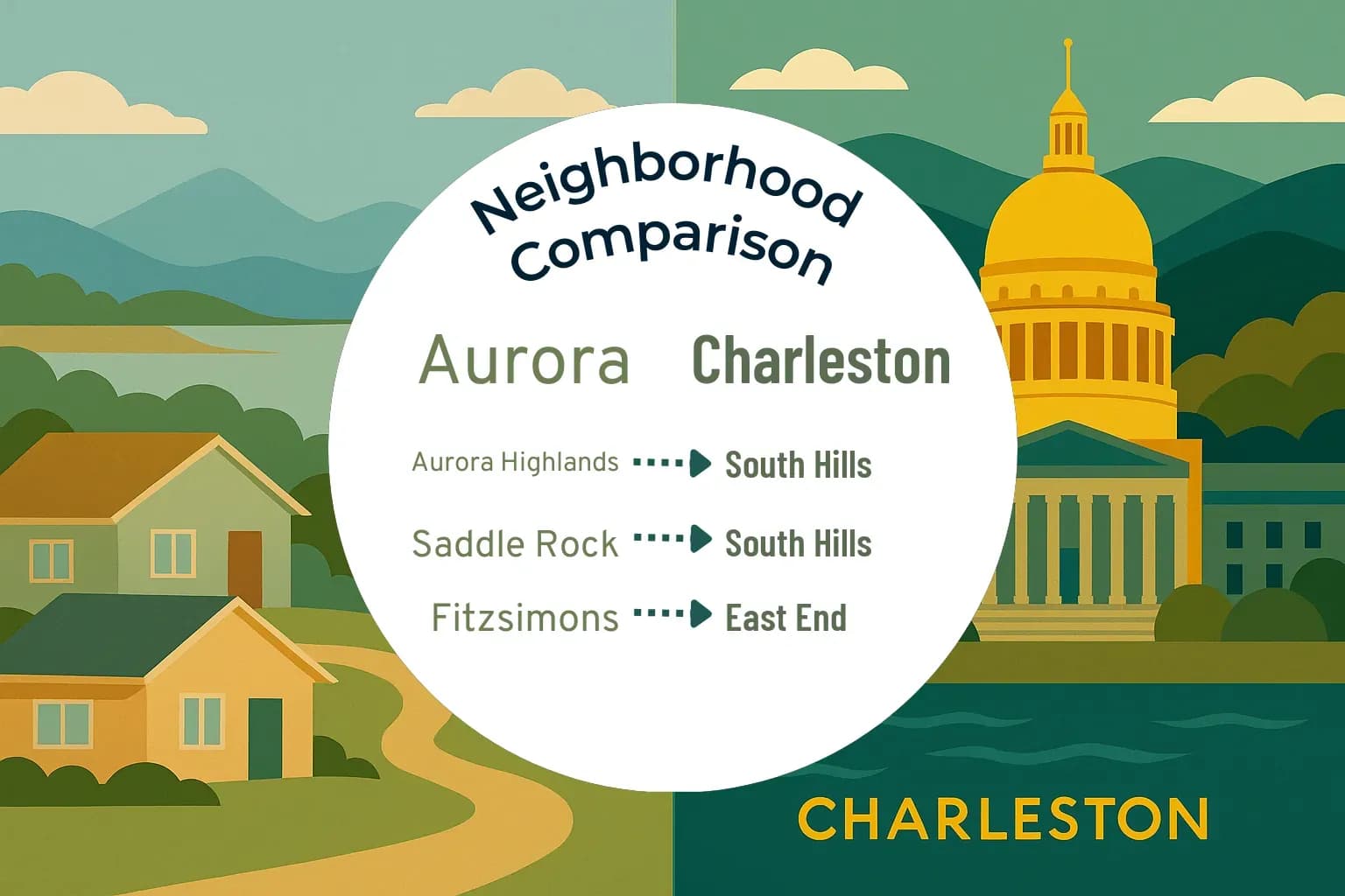Aurora vs Charleston Neighborhood Comparison