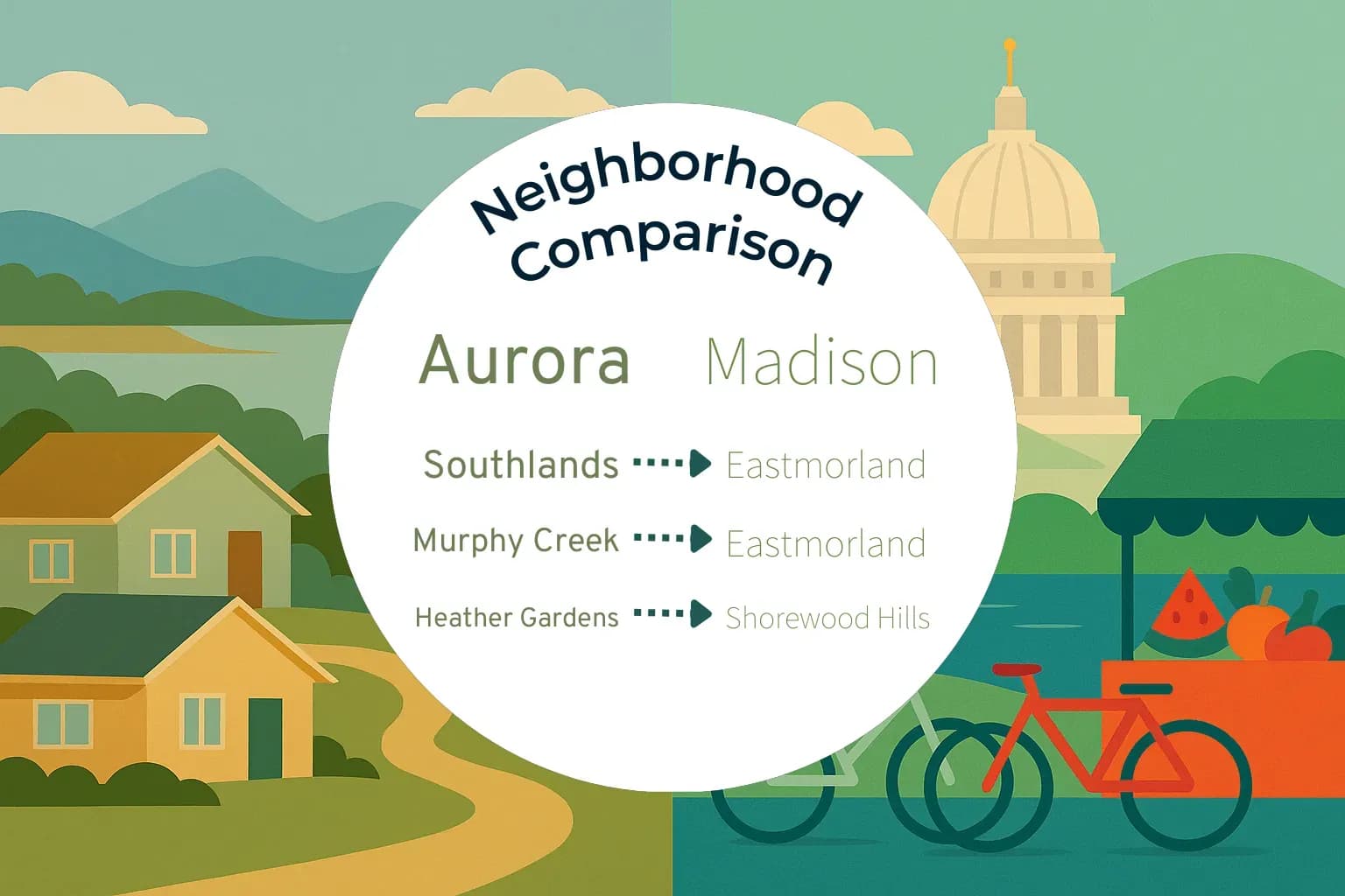 Aurora vs Madison Neighborhood Comparison