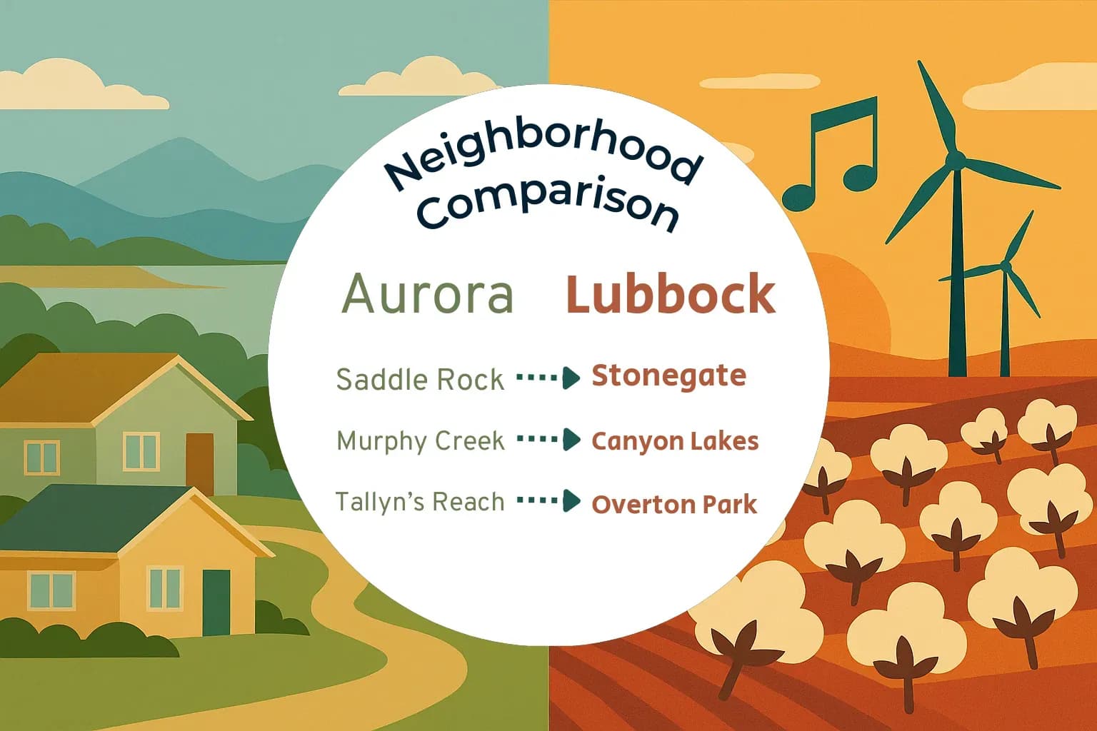 Aurora vs Lubbock Neighborhood Comparison