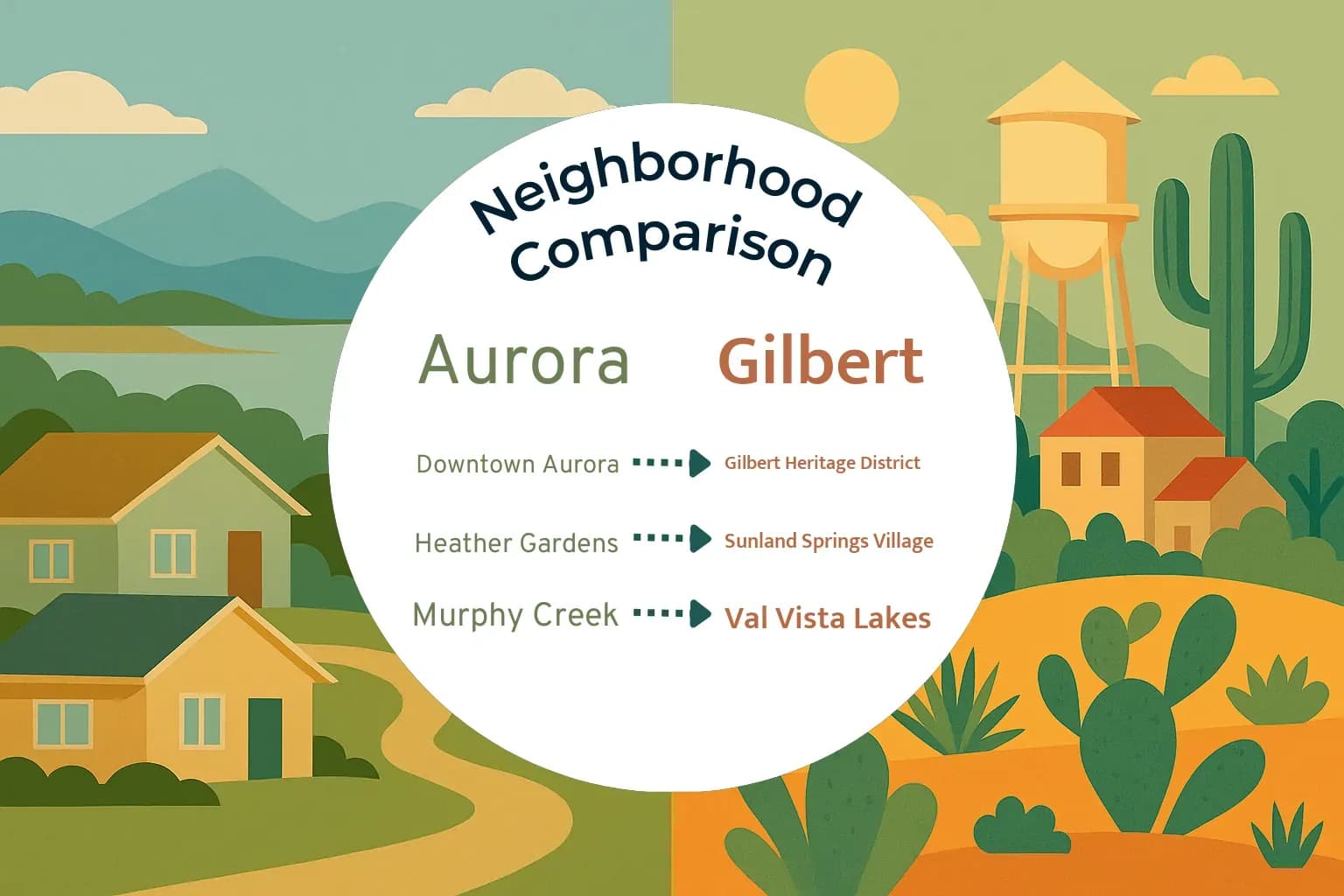 Aurora vs Gilbert Neighborhood Comparison