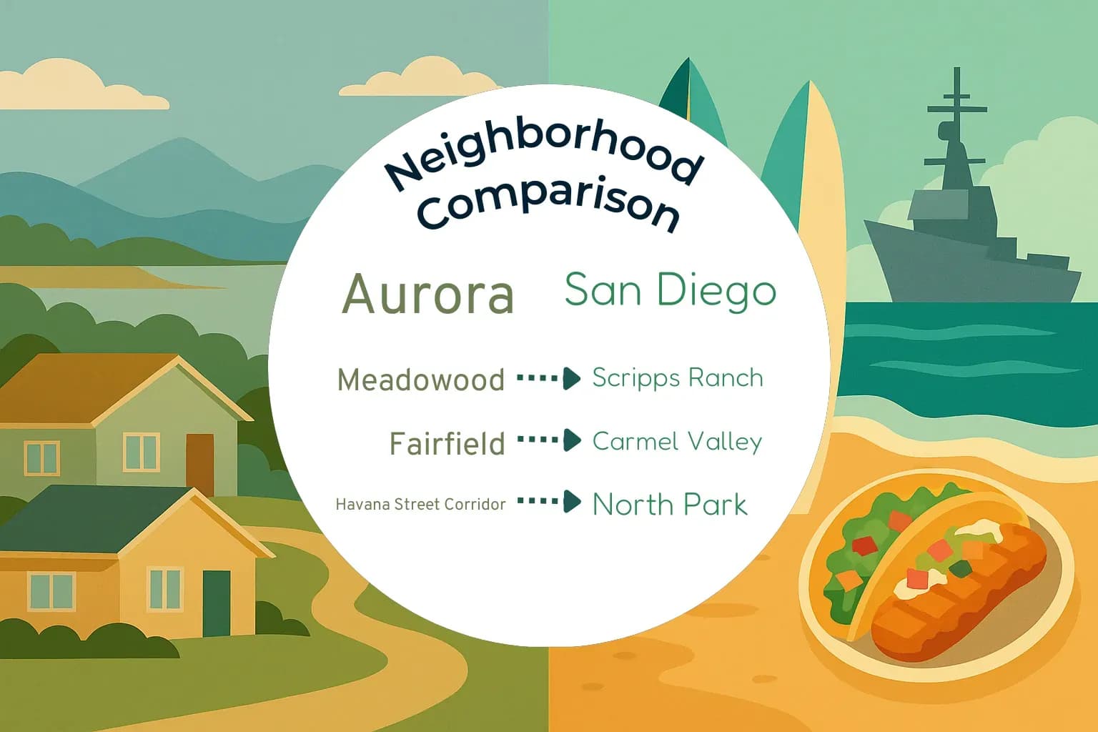 Aurora vs San Diego Neighborhood Comparison