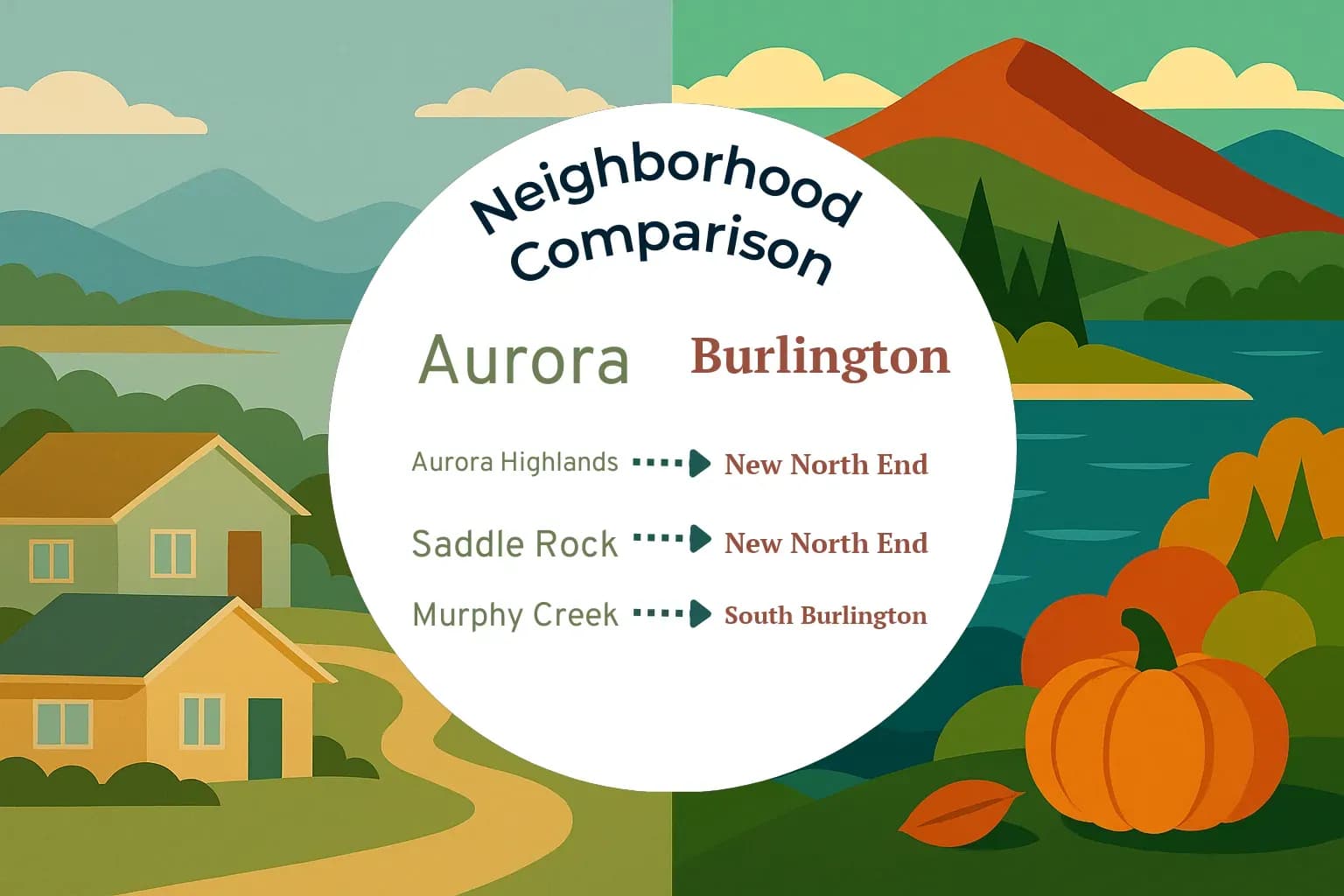 Aurora vs Burlington Neighborhood Comparison