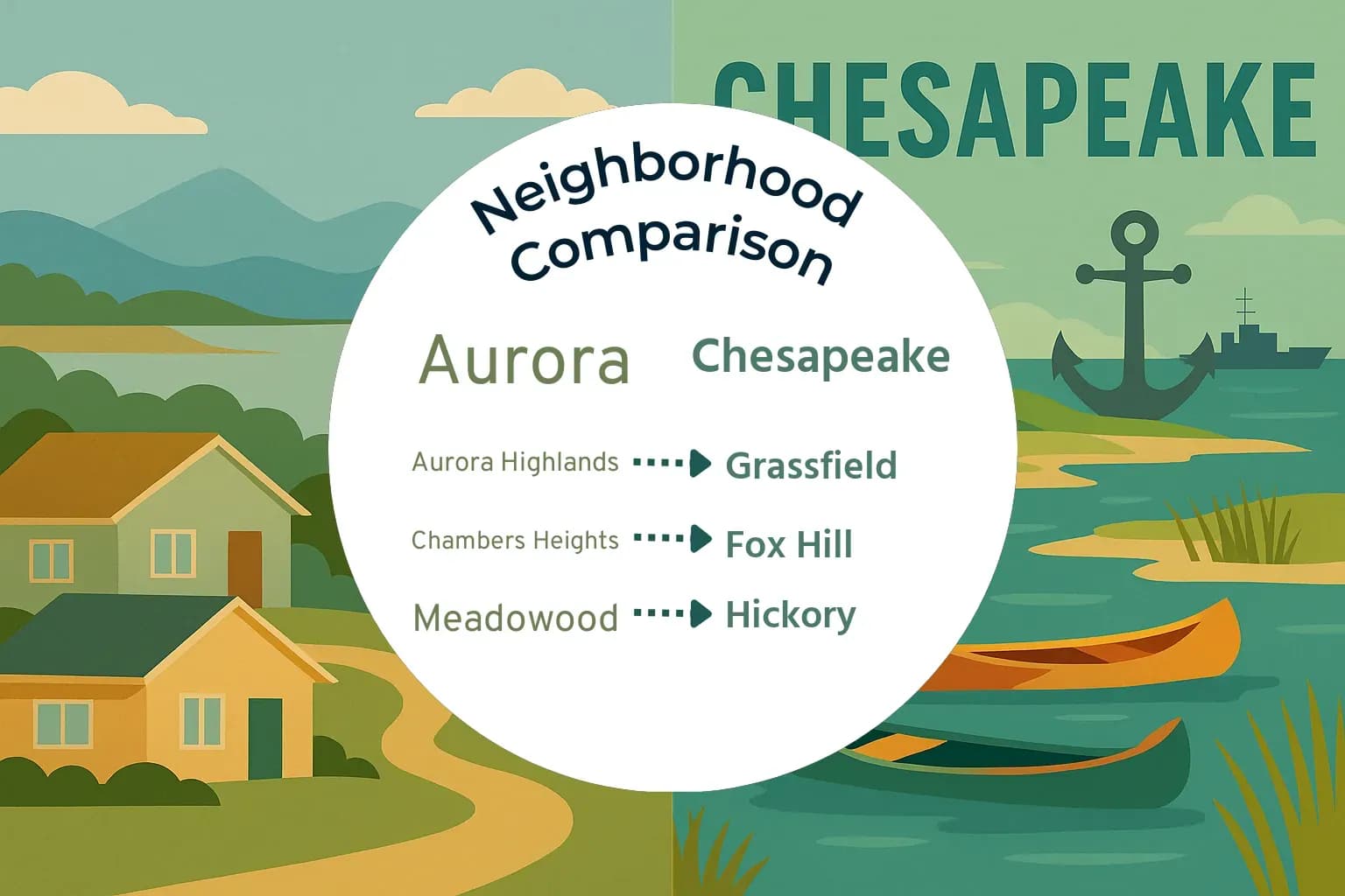 Aurora vs Chesapeake Neighborhood Comparison