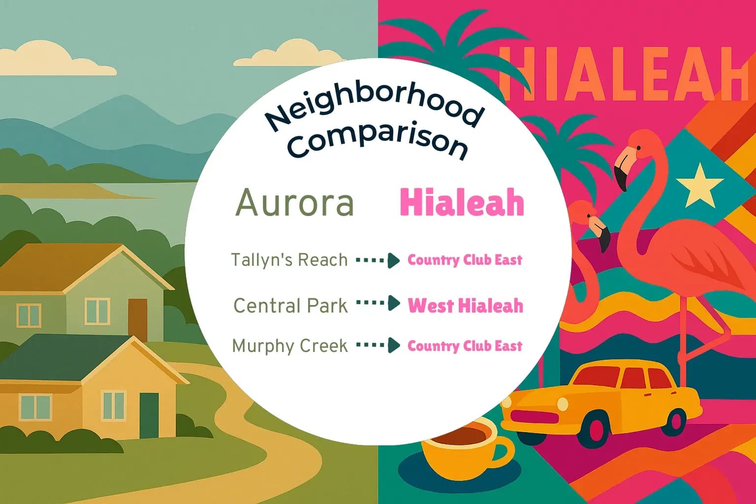 Aurora vs Hialeah Neighborhood Comparison