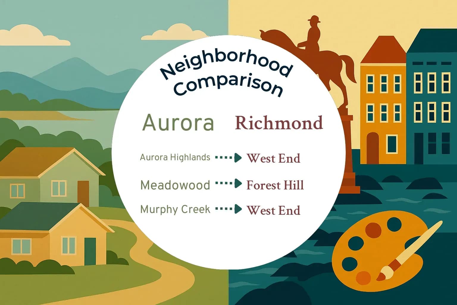 Aurora vs Richmond Neighborhood Comparison