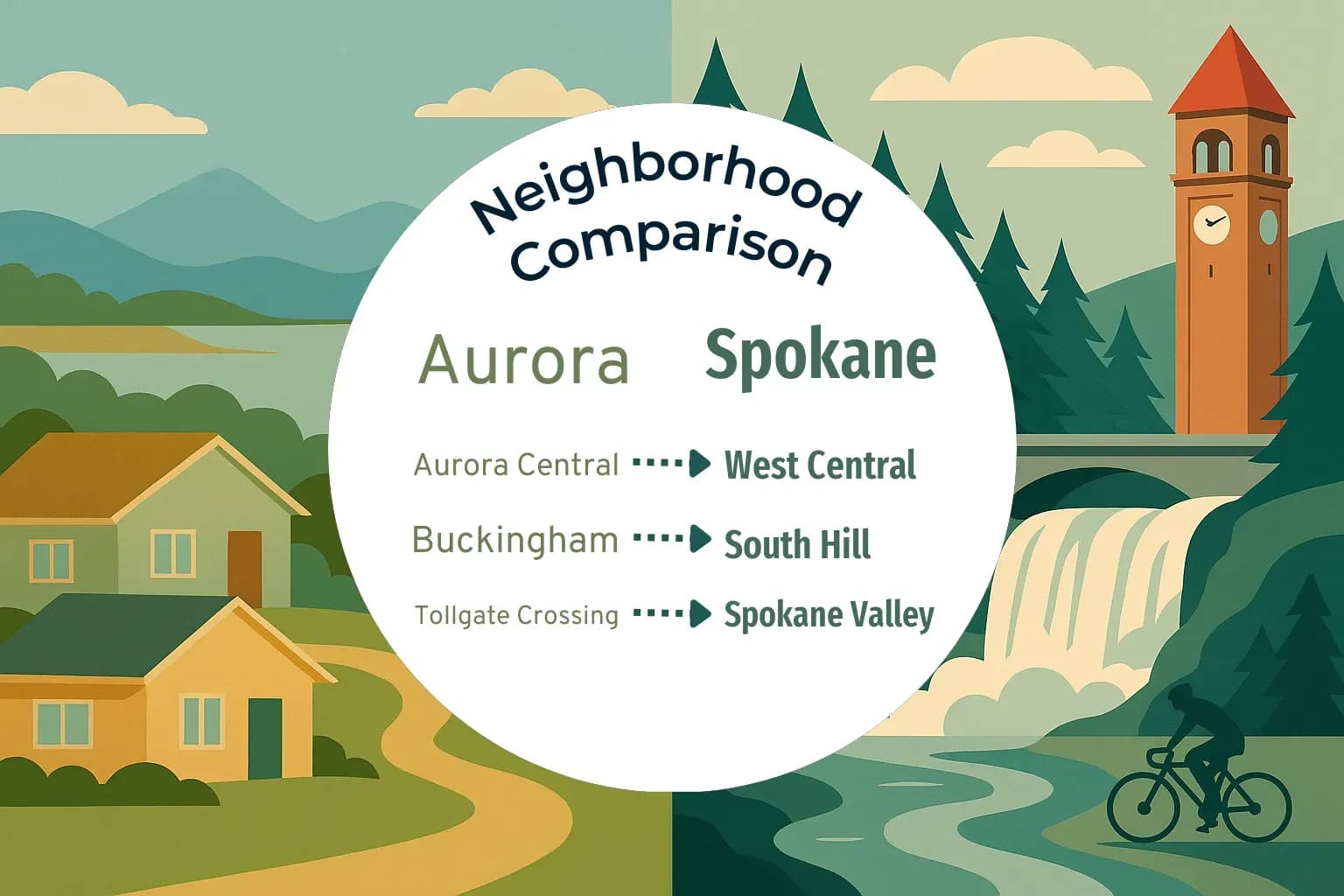 Aurora vs Spokane Neighborhood Comparison