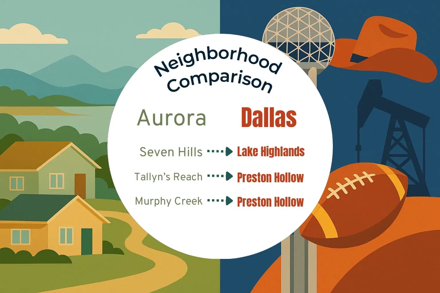 Aurora vs Dallas Neighborhood Comparison