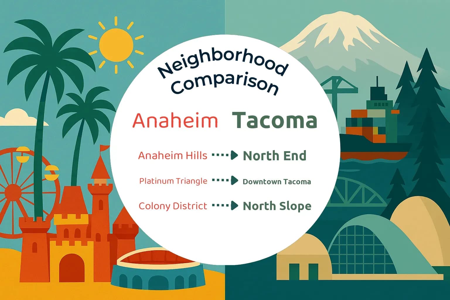 Anaheim vs Tacoma Neighborhood Comparison