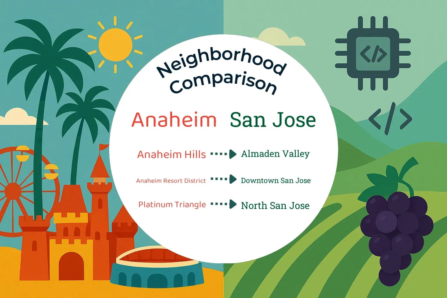 Anaheim vs San Jose Neighborhood Comparison