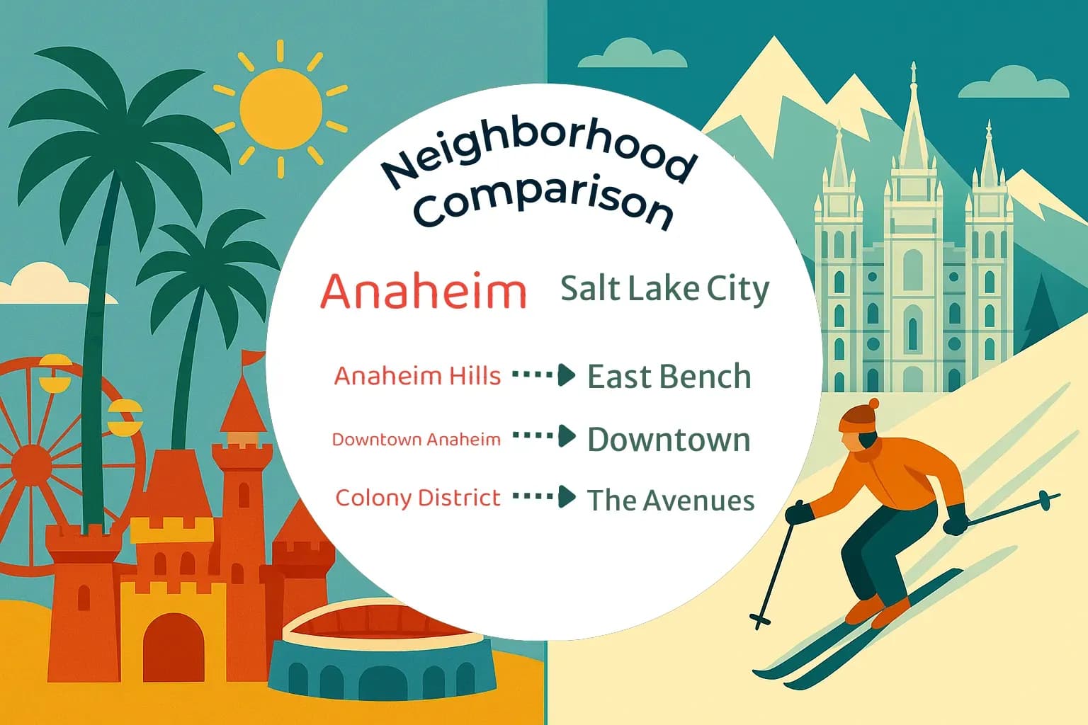 Anaheim vs Salt Lake City Neighborhood Comparison