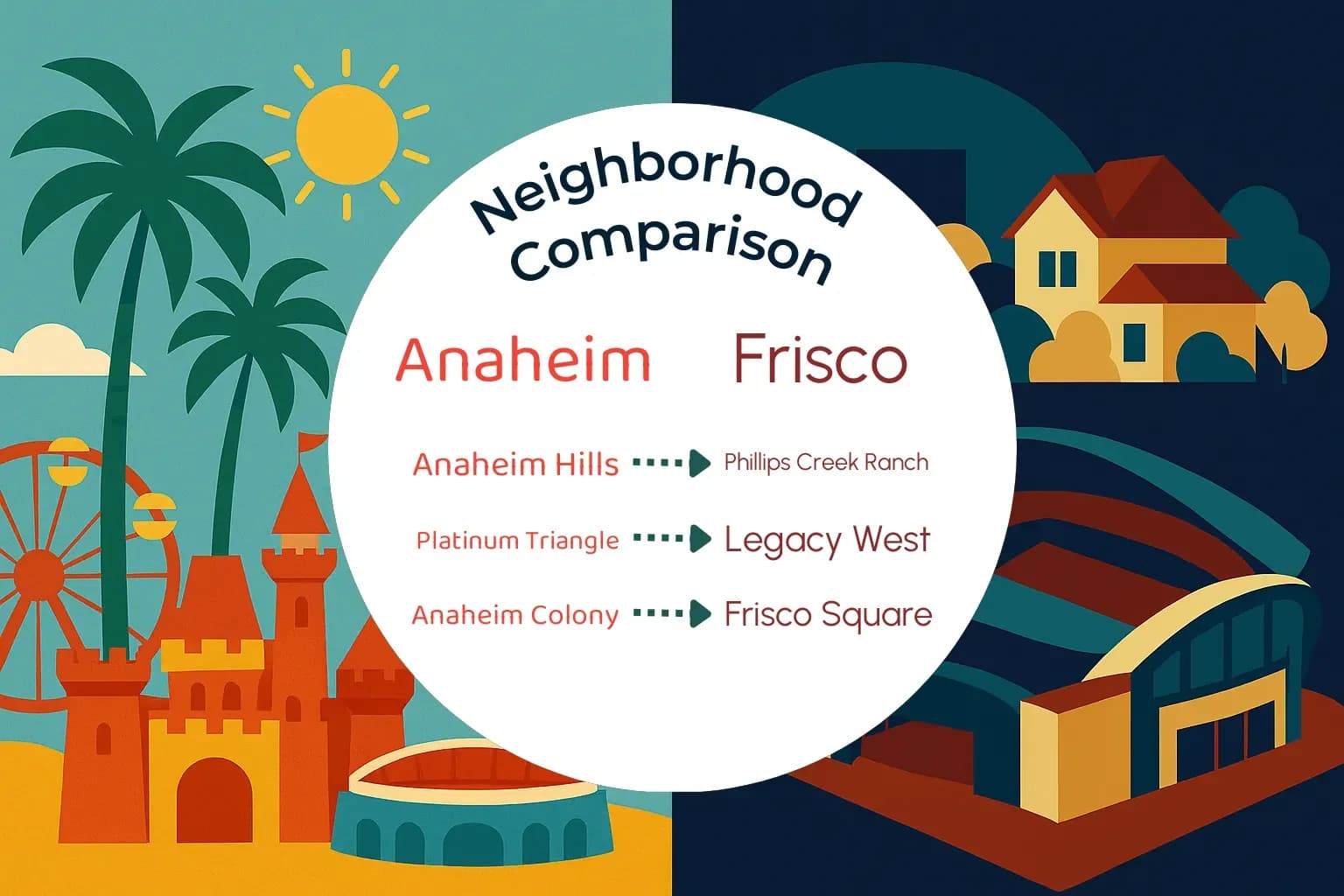 Anaheim vs Frisco Neighborhood Comparison