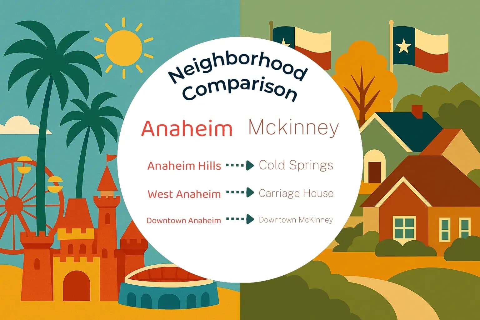 Anaheim vs Mckinney Neighborhood Comparison