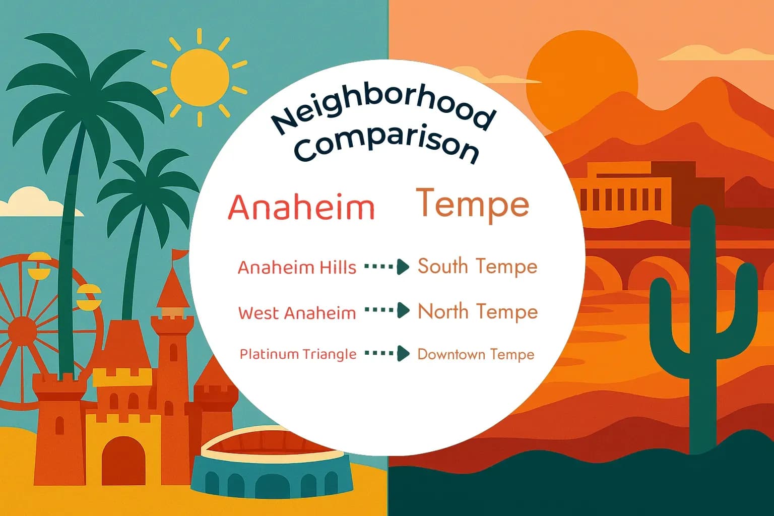 Anaheim vs Tempe Neighborhood Comparison