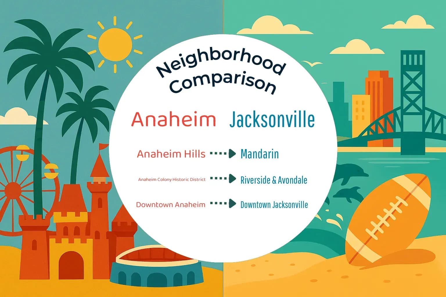 Anaheim vs Jacksonville Neighborhood Comparison