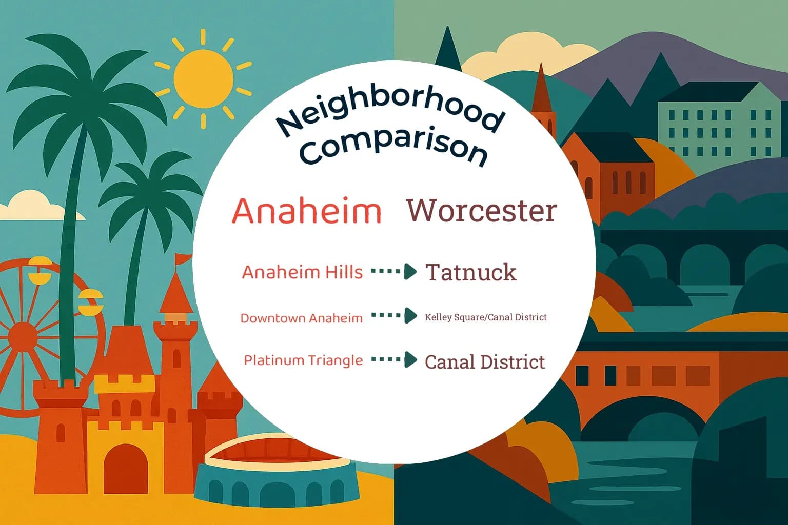 Anaheim vs Worcester Neighborhood Comparison