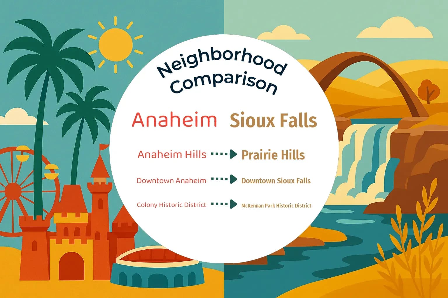 Anaheim vs Sioux Falls Neighborhood Comparison