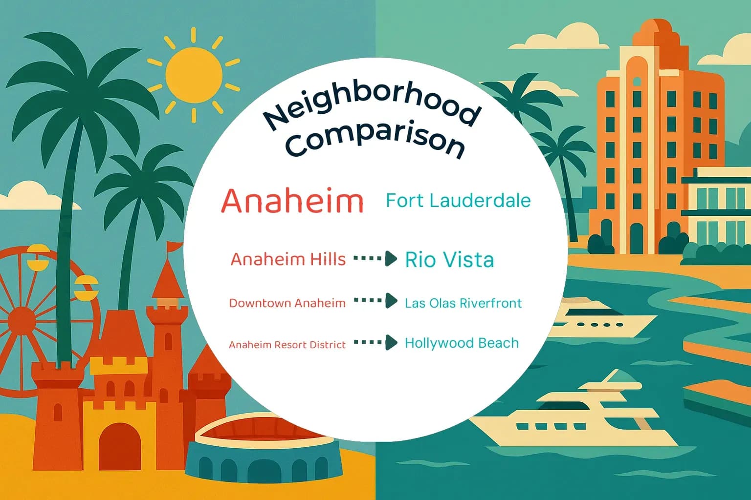 Anaheim vs Fort Lauderdale Neighborhood Comparison