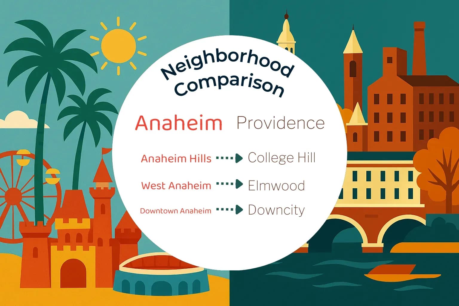 Anaheim vs Providence Neighborhood Comparison