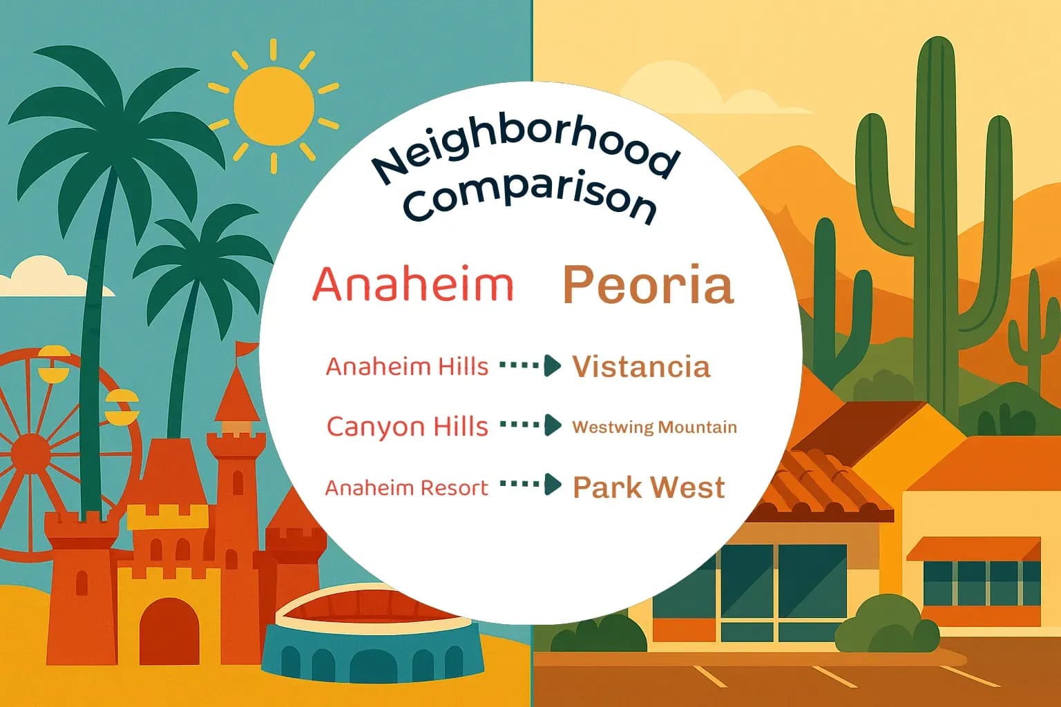 Anaheim vs Peoria Neighborhood Comparison