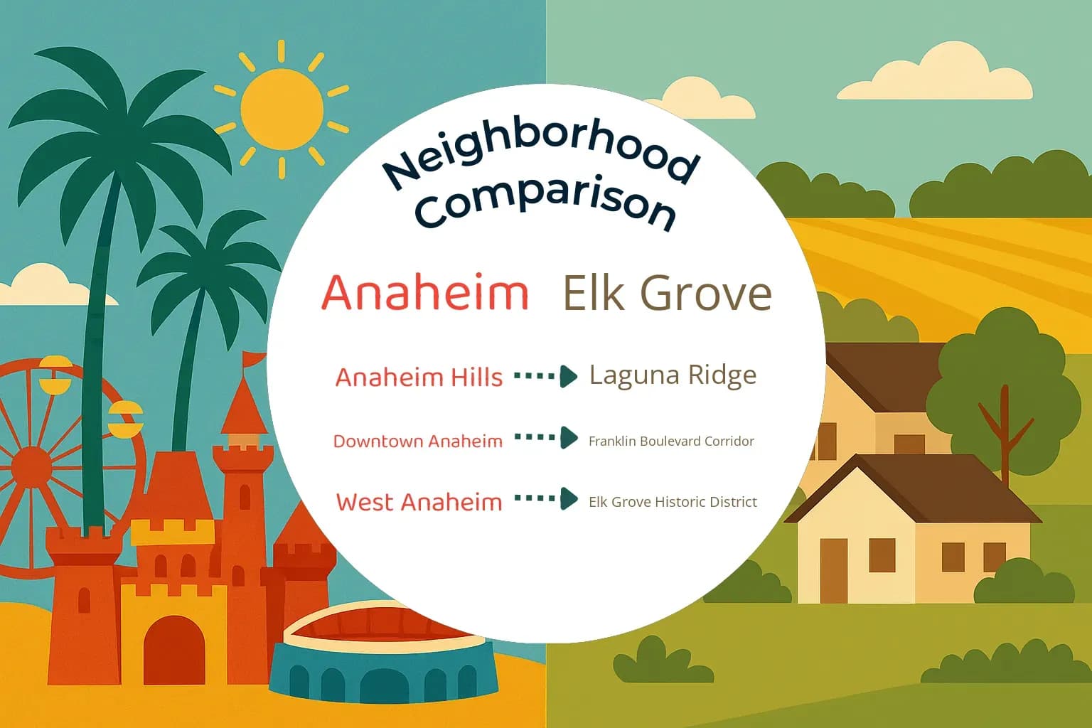 Anaheim vs Elk Grove Neighborhood Comparison