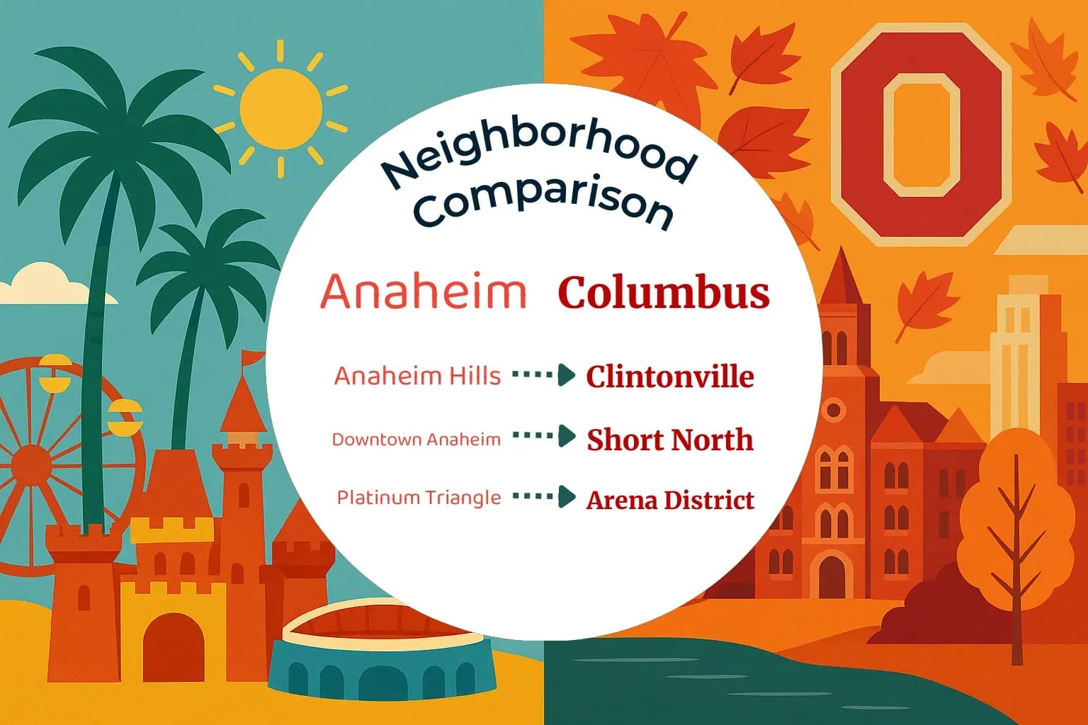 Anaheim vs Columbus Neighborhood Comparison