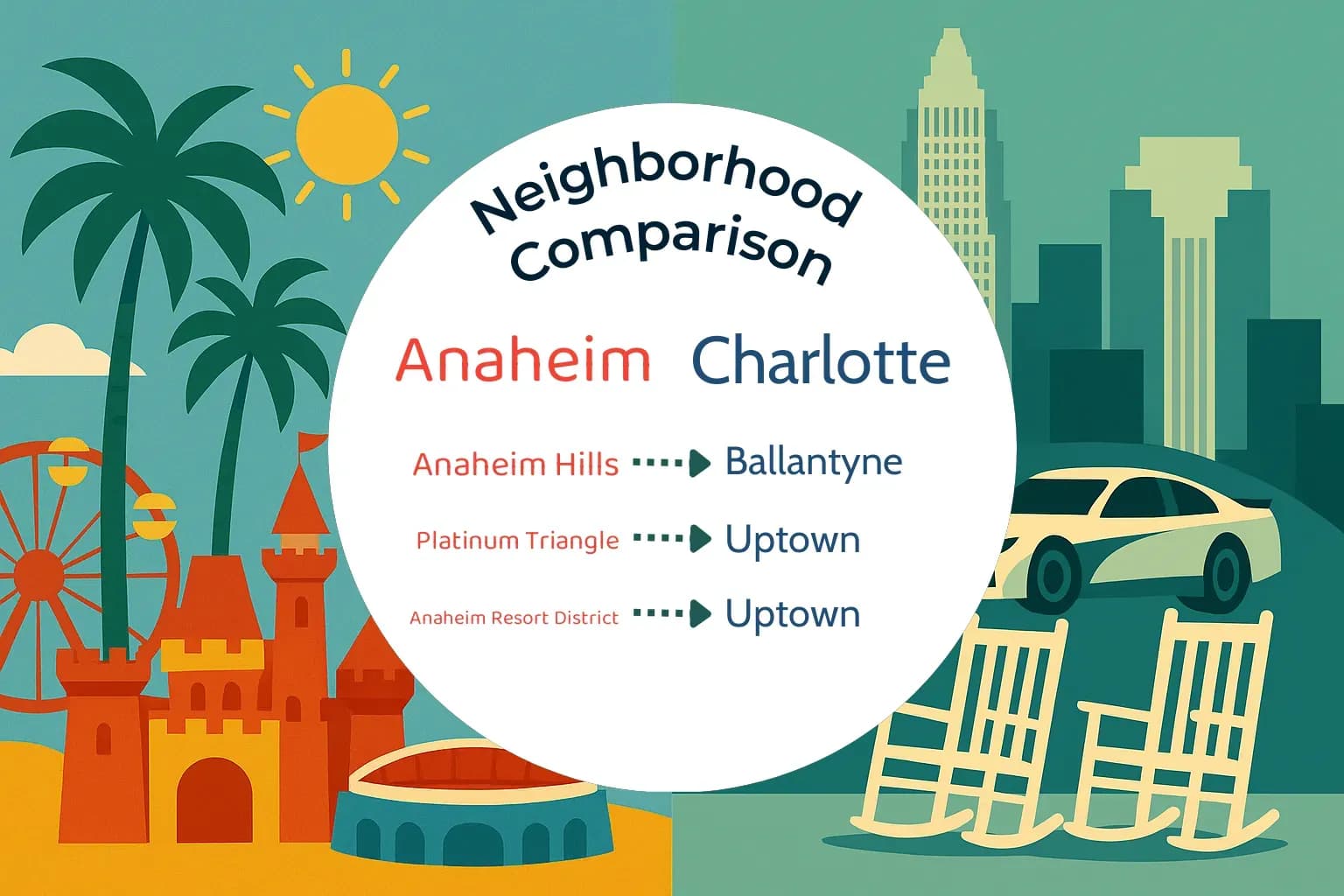 Anaheim vs Charlotte Neighborhood Comparison