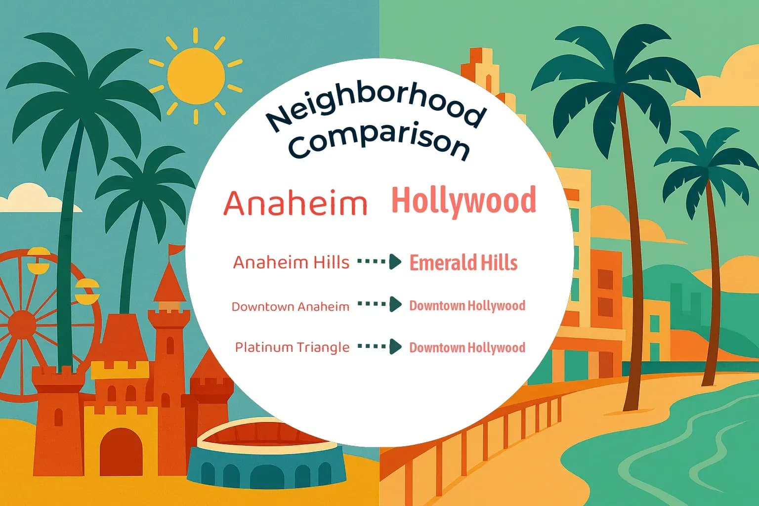 Anaheim vs Hollywood Neighborhood Comparison