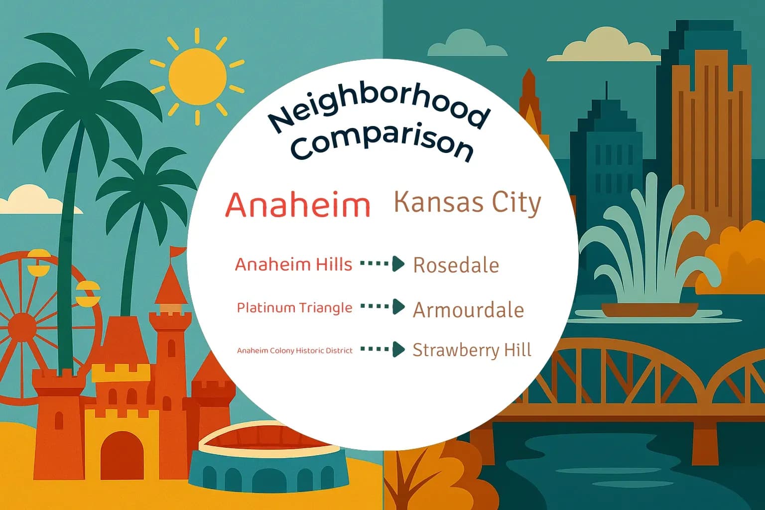 Anaheim vs Kansas City Neighborhood Comparison