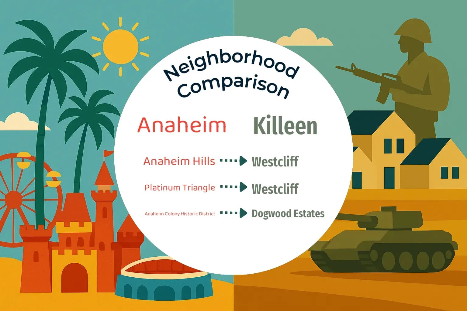 Anaheim vs Killeen Neighborhood Comparison