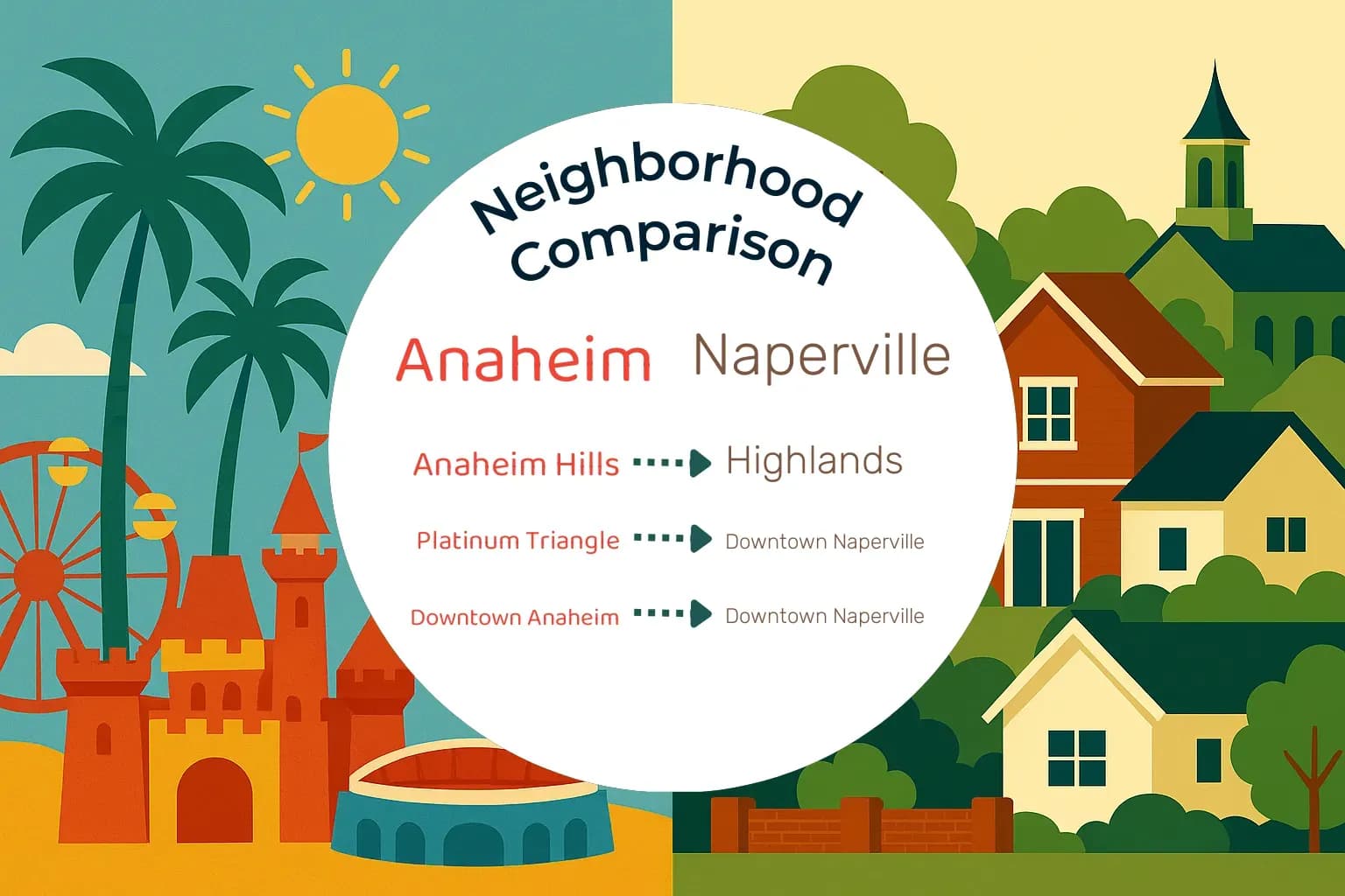 Anaheim vs Naperville Neighborhood Comparison