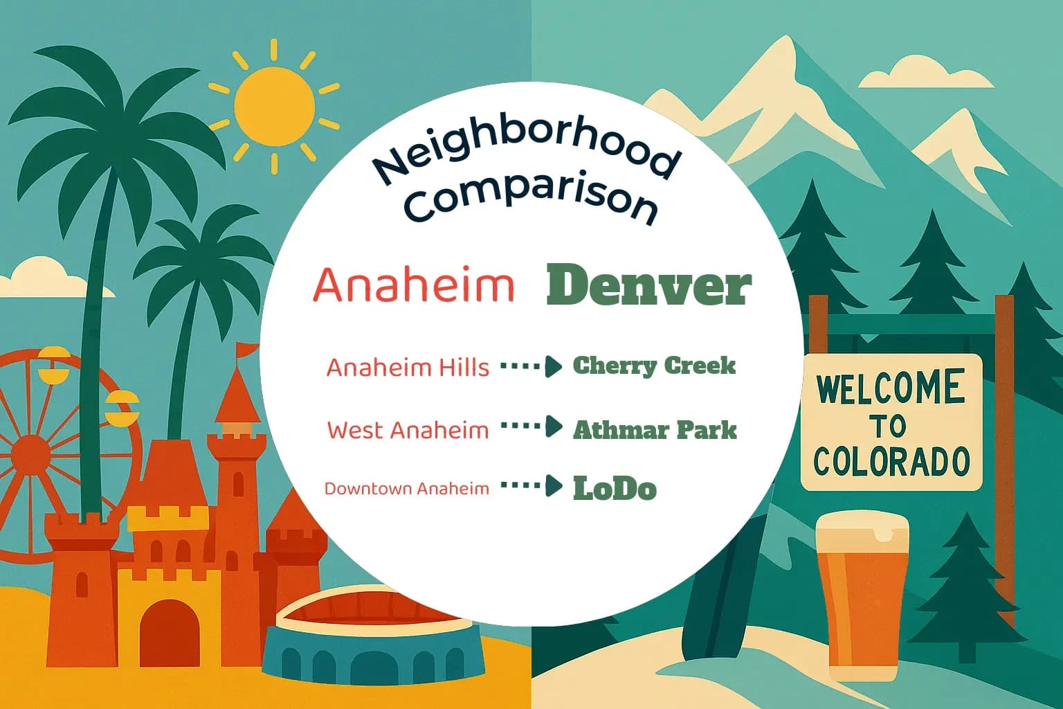Anaheim vs Denver Neighborhood Comparison