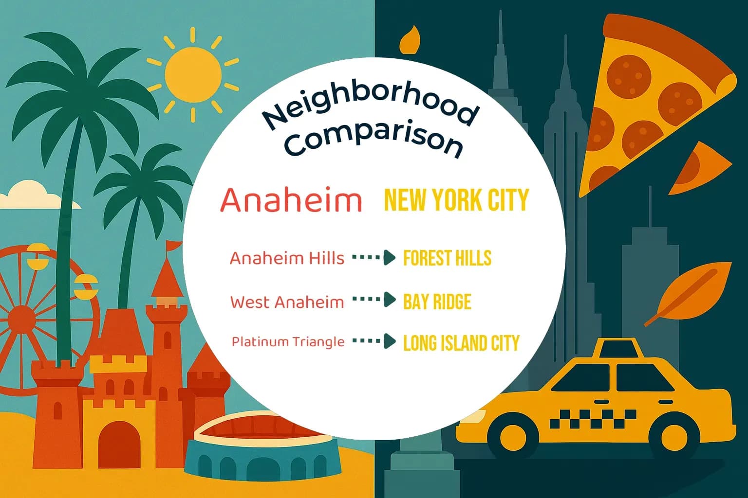 Anaheim vs New York City Neighborhood Comparison