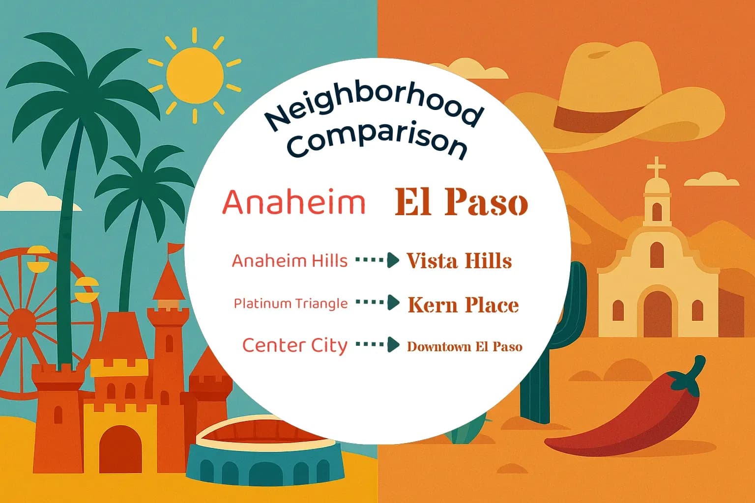 Anaheim vs El Paso Neighborhood Comparison