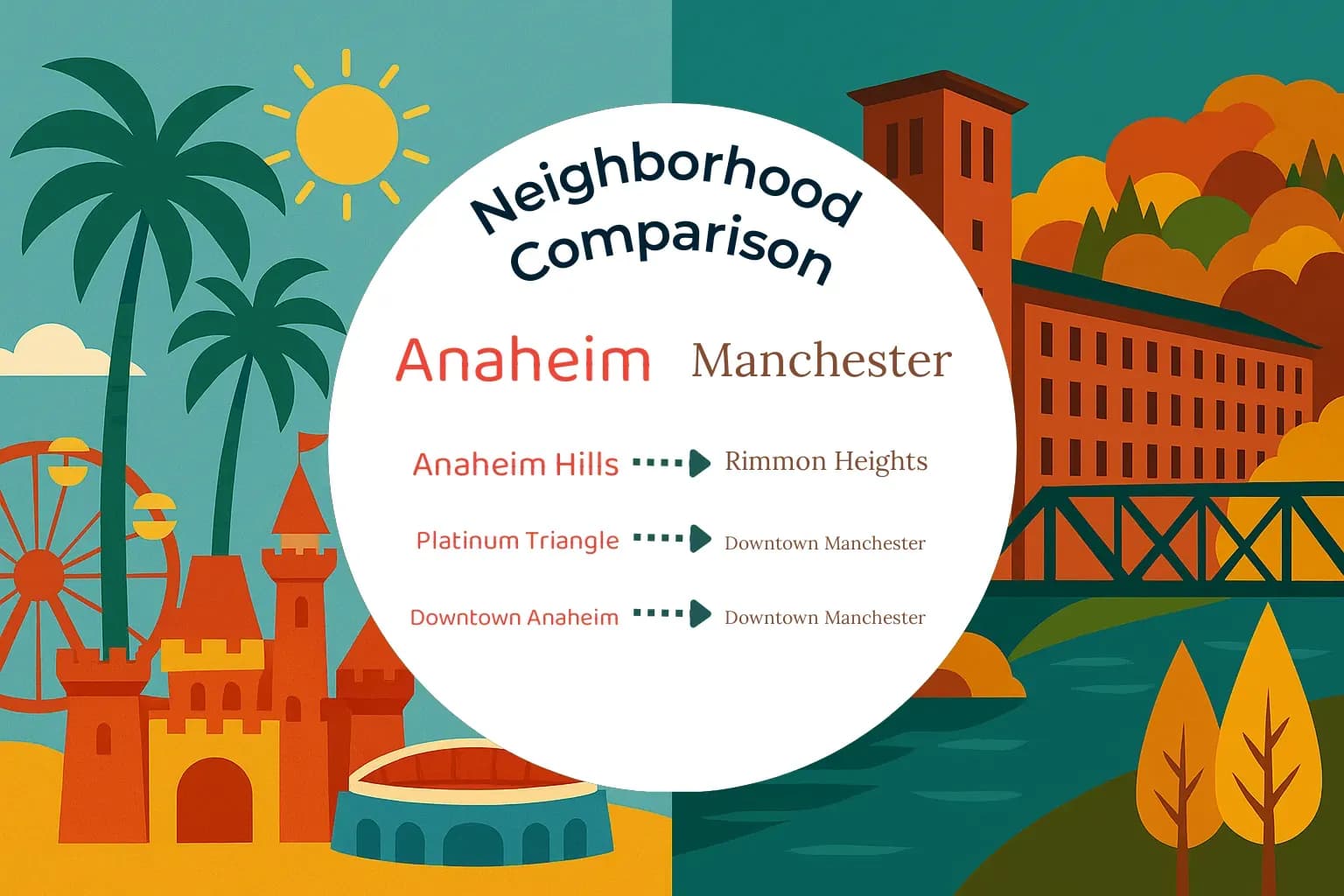 Anaheim vs Manchester Neighborhood Comparison