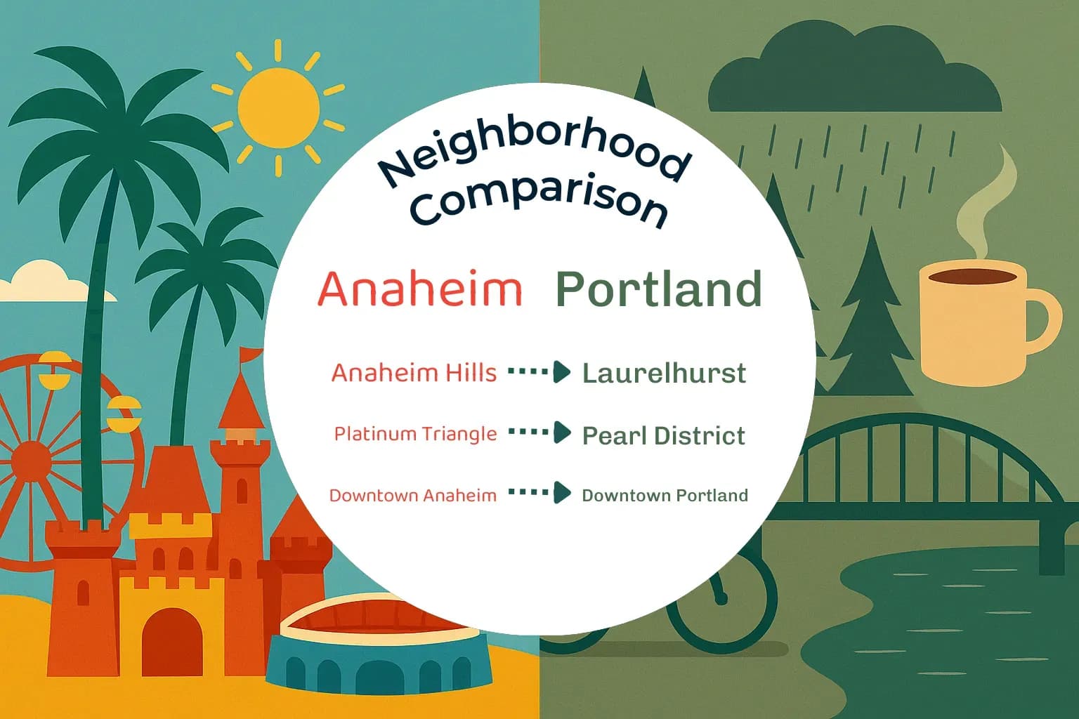Anaheim vs Portland Neighborhood Comparison