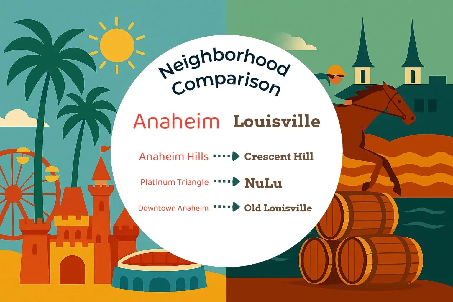 Anaheim vs Louisville Neighborhood Comparison