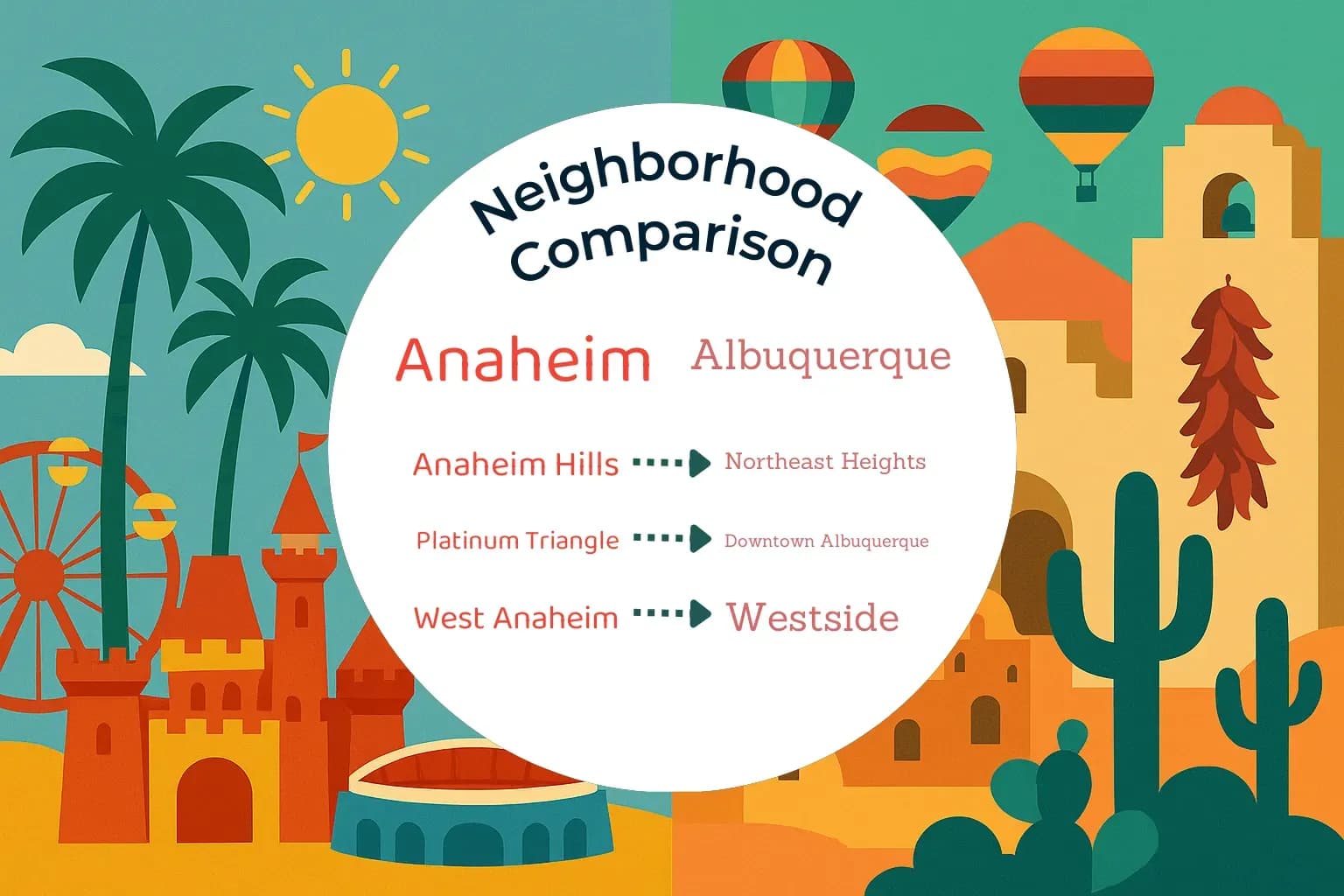 Anaheim vs Albuquerque Neighborhood Comparison