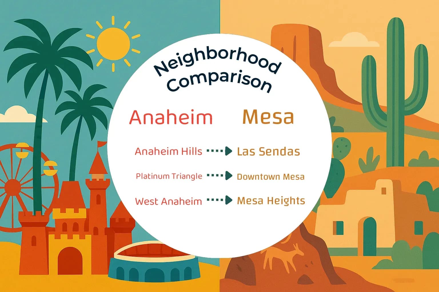 Anaheim vs Mesa Neighborhood Comparison