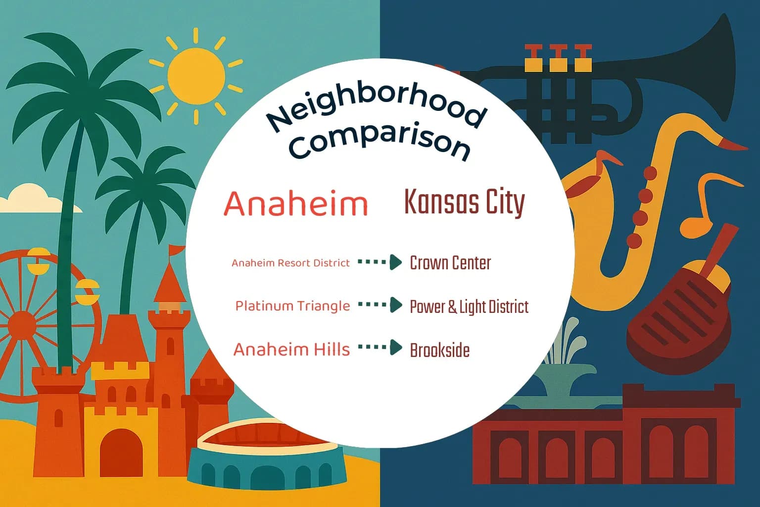 Anaheim vs Kansas City Neighborhood Comparison