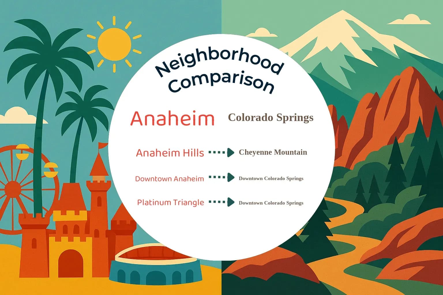 Anaheim vs Colorado Springs Neighborhood Comparison